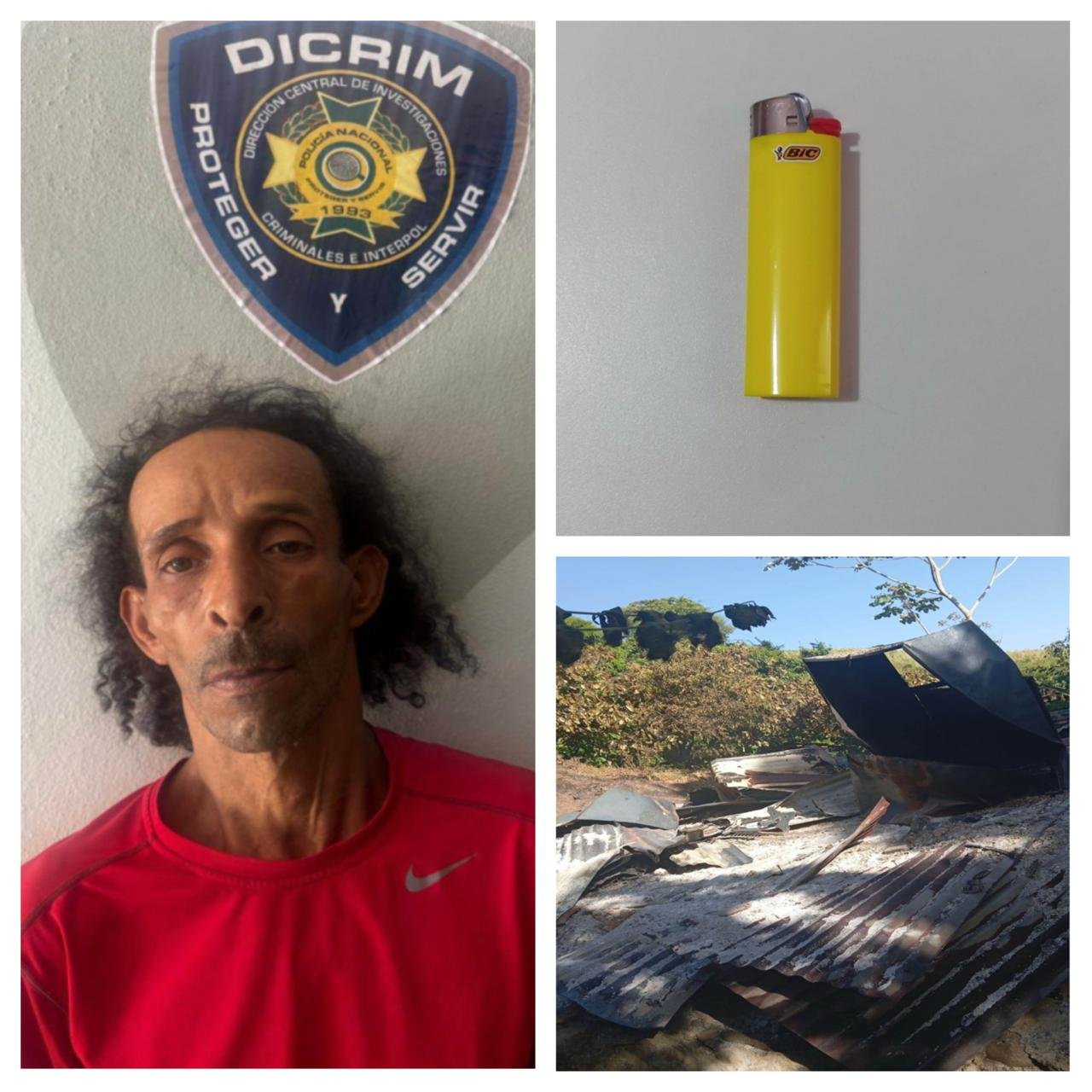 Policía apresa hombre acusado de incendiar vivienda de su madre en Altamira, Puerto Plata