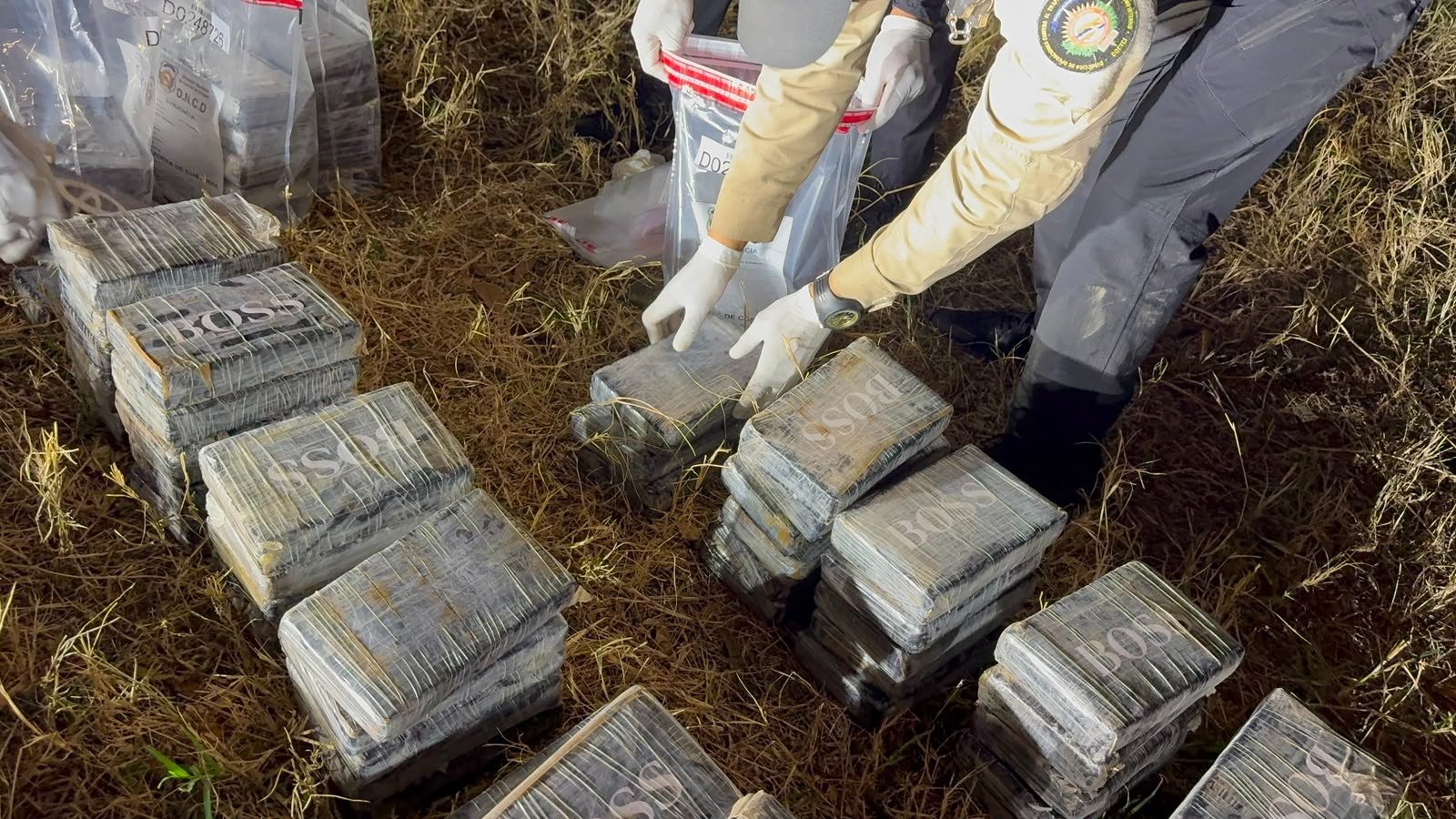 La Dirección Nacional de Control de Drogas (DNCD) informó este domingo el decomiso de 237 paquetes de una sustancia presumiblemente cocaína, además de RD$296,000 en efectivo, dos vehículos, una escopeta, un rifle de perdigones, un chaleco antibalas y nueve teléfonos celulares, durante un operativo realizado en el kilómetro 36 de la autopista Duarte, donde fueron arrestados tres hombres. La operación fue ejecutada de manera conjunta con el Ministerio Público y con el apoyo de organismos de inteligencia del Estado, tras recibir informaciones sobre el traslado de una cantidad indeterminada de sustancias narcóticas. Según la DNCD, los agentes desplegaron un dispositivo de vigilancia, seguimiento e interdicción para interceptar a los ocupantes de dos vehículos. Durante la intervención, uno de los sospechosos fue detenido mientras se desplazaba en un automóvil, mientras otro abandonó una camioneta e ingresó a una zona boscosa para evadir el cerco de las autoridades. Al inspeccionar la camioneta, los equipos actuantes localizaron varias caletas ocultas en la parte trasera del vehículo, donde fueron encontrados los 237 paquetes, envueltos en fundas plásticas con distintos logotipos. La institución indicó que los tres detenidos son de nacionalidad dominicana y que continúan las labores para capturar a otros presuntos integrantes de la estructura criminal, quienes ya habrían sido identificados por los investigadores. Además de la presunta droga, las autoridades ocuparon los dos vehículos utilizados en la operación, una escopeta, un rifle de perdigones, un chaleco antibalas, nueve celulares, RD$296,000 en efectivo y diversos documentos relacionados con la investigación. El Ministerio Público y la DNCD informaron que amplían las pesquisas, mientras los paquetes fueron enviados al Instituto Nacional de Ciencias Forenses (Inacif) para determinar el tipo y el peso exacto de la sustancia incautada.