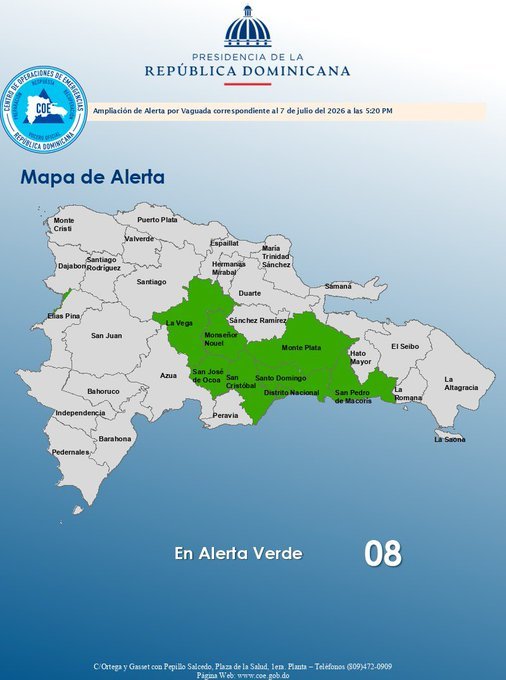 “Indomet reportó aguaceros y COE activó medidas preventivas